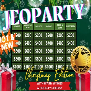 ¡Nuevo juego de Jeoparty! Similar a Jeopardy: juegos de fiesta familiares súper divertidos y emocionantes. Edición digital de Navidad limitada. Actualizado en 2025