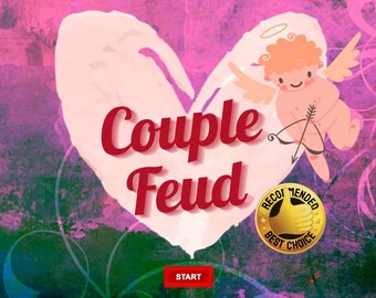 Couple Feud Game - Valentine Edition! Anniversary Trivia Game with Sound Effects & Customizable - Valentine / Couple Trivia! Updated 9 Feb