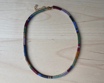 Beaded "Jaguar" Necklace / Wrap Bracelet