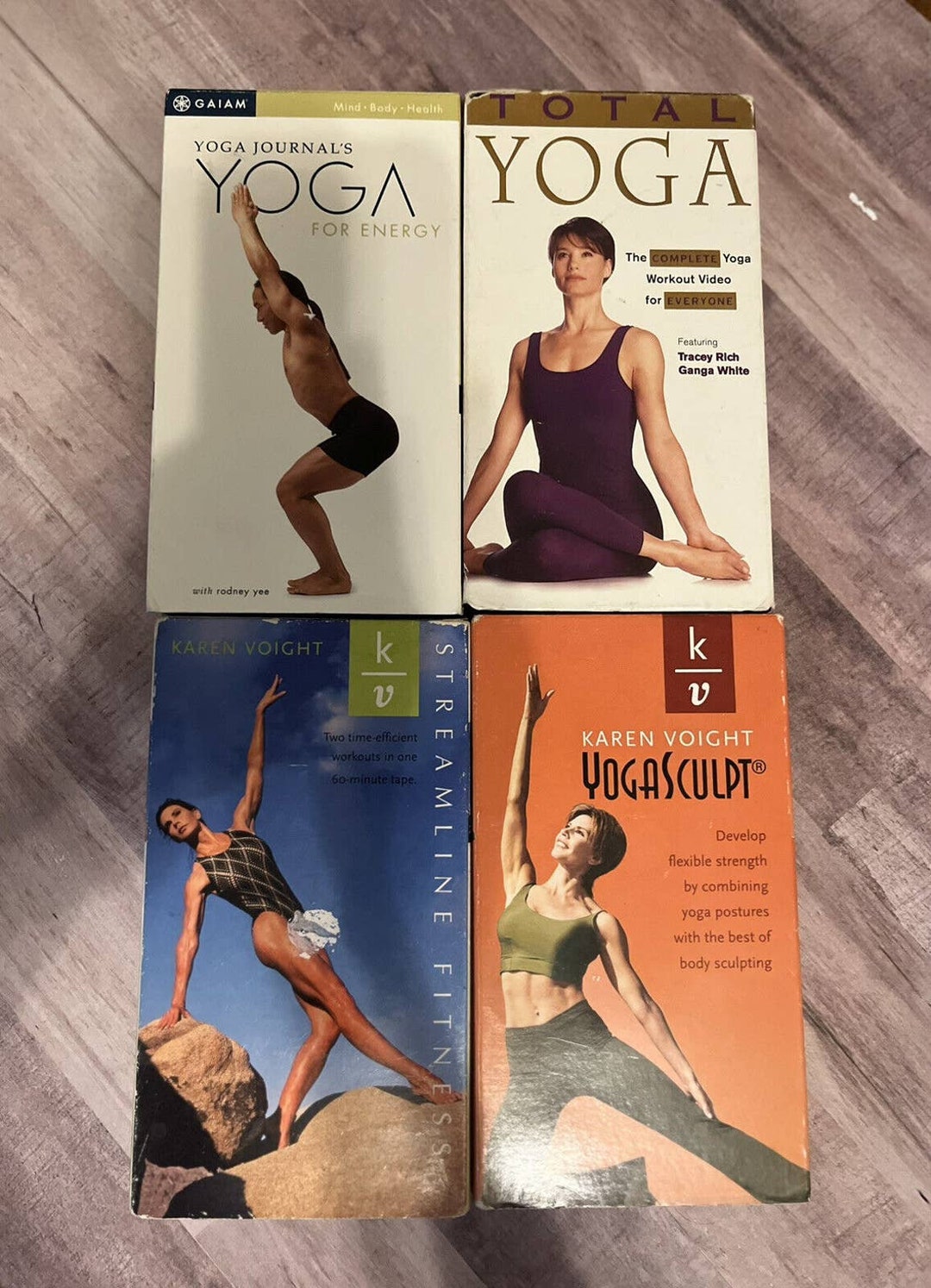 Vintage Set of 4 Workout VHS Yoga Tapes Karen Voight Etsy