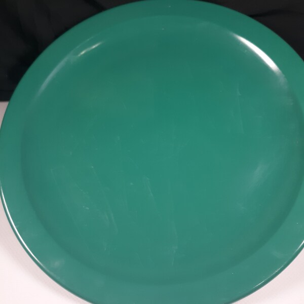 Vintage Texas Ware dinner plate, teal, 10"