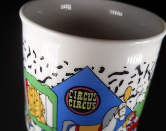 Vintage Circus Circus mug, circus parade, Emerald collection, 1980's vintage mug