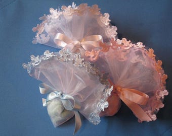 Organza Tulle (set of 10) with Satin Rocking Horse Trim - Imported from Italy
