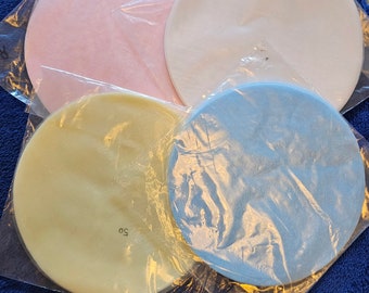 Pink or Blue Organza Tulle Circles - Sold in Set of 10 - Imported from Italy