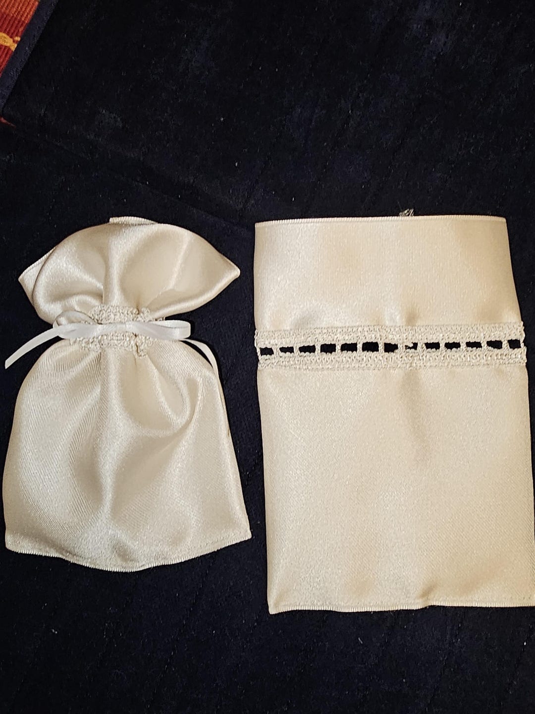 Without A Ribbon 15 Sacchetto Satin and Twill, Handmade for Bomboniere - Sold ...