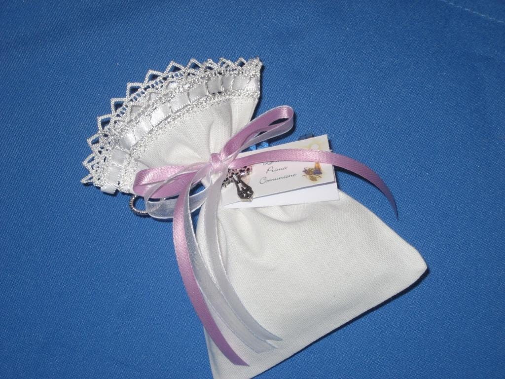 Italian Linen Crochet Sacchetto