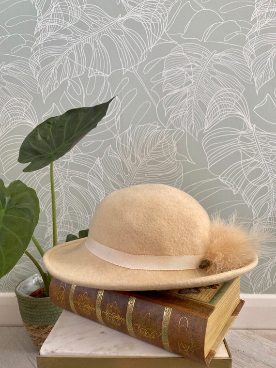Cream vintage cheap hat