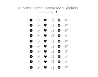 Minimal Icon Sticker Pack | Custom SVG & PNG Icons | Website and App UI Icons | Digital Planner Stickers | Emoji Icon Set | Instant Download