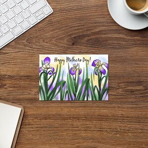 Happy Mothers Day Iris Grußkarte