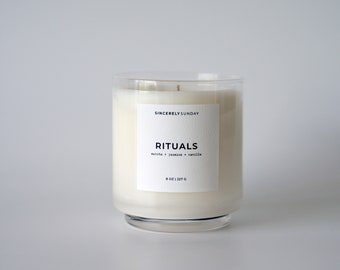 RITUALS | Coconut Soy Candle |  Clean Candle | Fresh Candle | Luxury Candle | Home Decor | Holiday Gift | Christmas Gift