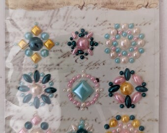 Say It In Pearls Self Adhesive Embellisments for Paper Crafting - 12 Pieces