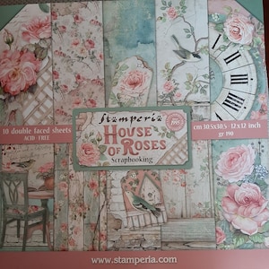 Stamperia House of Roses Papier do scrapbookingu - Album do scrapbookingu - Blok 12 x 12