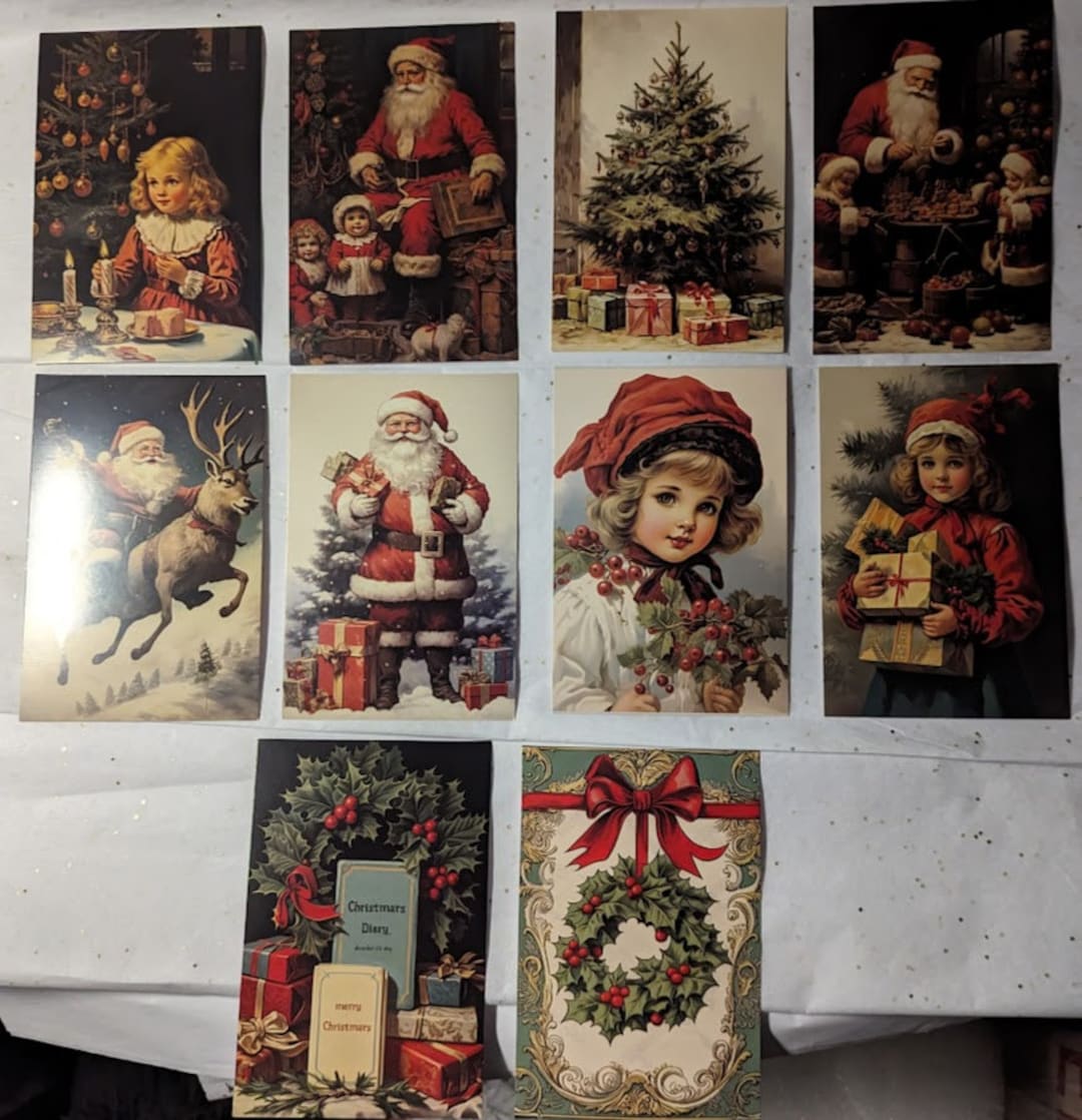 Vintage 4x6 Christmas Postcards Etsy