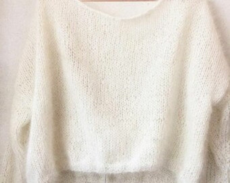 Brautpullover, Hochzeitspullover, handgestrickt, Brautbolero, Hochzeitsbolero, Bild 2