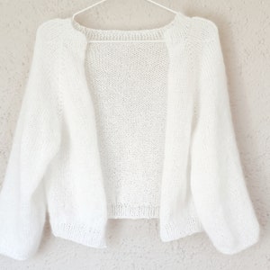 Bridal jacket, bridal sweater, wedding bolero, wedding stole, bridal jacket, wedding, bridal, noble yarn, couture, handmade, handknitted