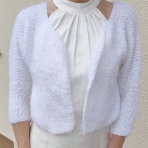 Giacca da sposa, bolero da sposa, stola da sposa, giacca da sposa, matrimonio, sposa, filato pregiato, haute couture, fatto a mano, lavorato a maglia