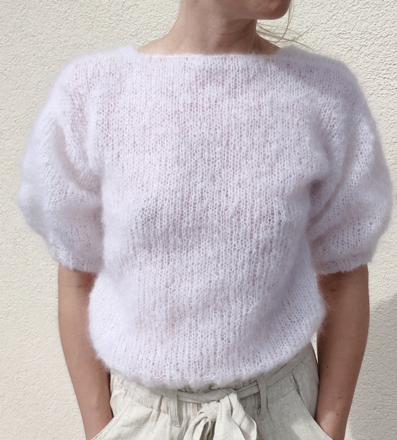 Brautpullover, Hochzeitspullover, handgestrickt, Brautbolero, Hochzeitsbolero, Bild 9