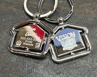 Engraved Home Spinning Keychains