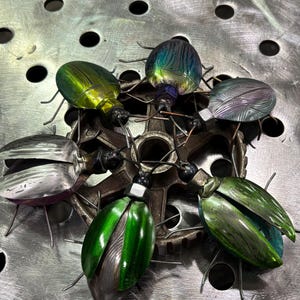 Beatle Metal Art, Handmade upcycled! Unusual gifts, one of a kind!