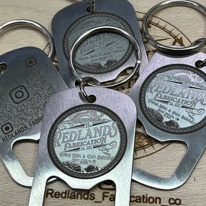 Schlüsselanhänger Dog Tag Flaschenöffner mit Gravur