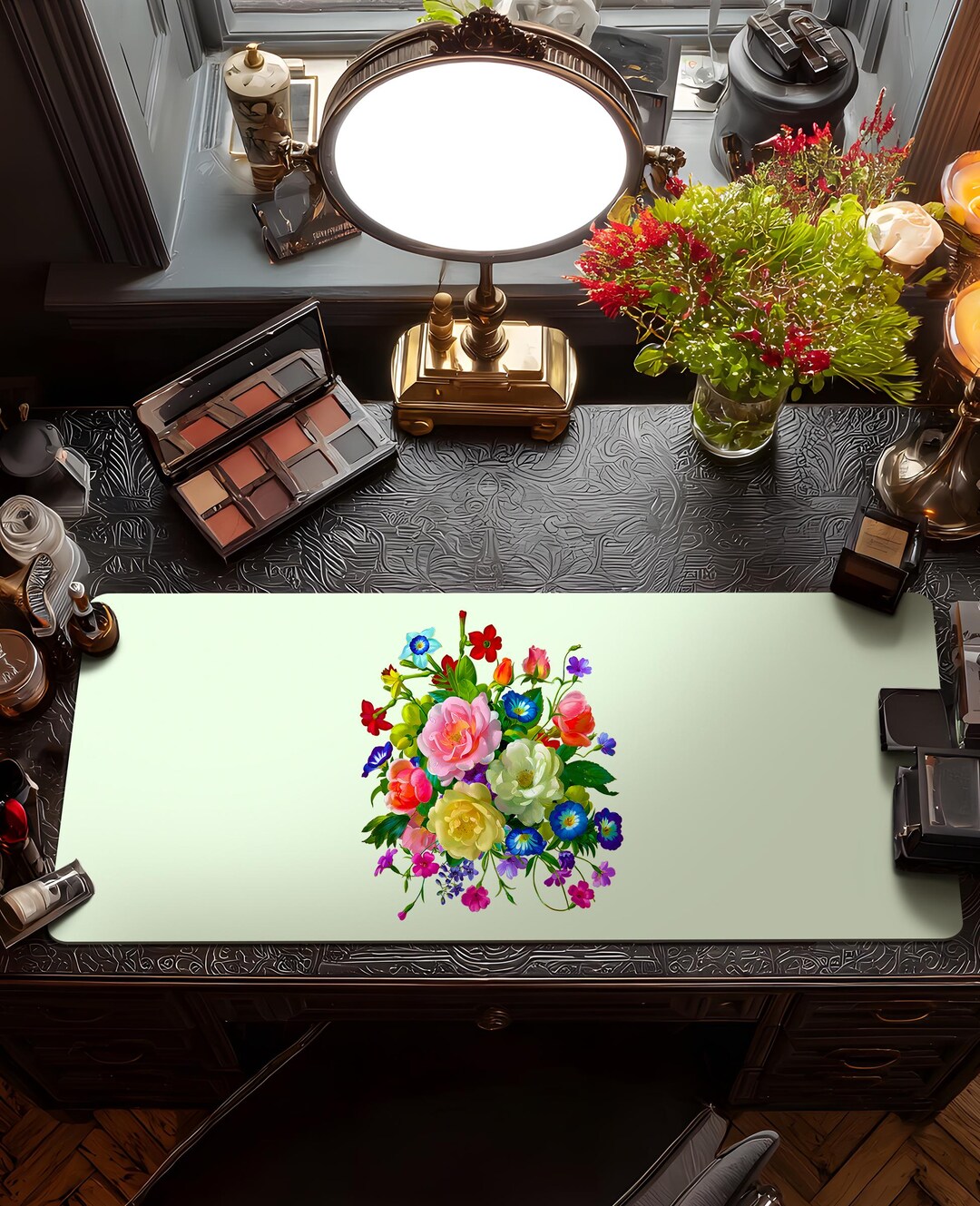 Handcrafted Floral Vanity Makeup Mats, Makeup Deco, Organizer. - Etsy