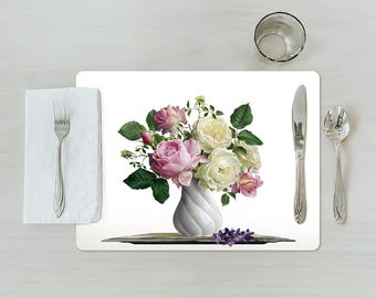 Handmade Floral Placemat, Wedding Gift, Elegant and Uplifts Any Space