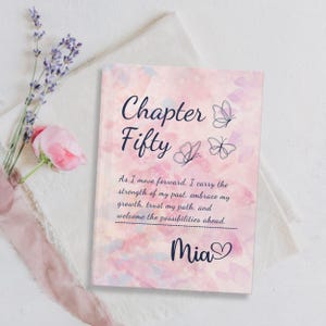 50th Birthday Gift Turning Fifty Notebook| 50 Years Old Gift for Her or Him| 50th Birthday Gift for Sister Aunt Bestie Coworker Name Journal