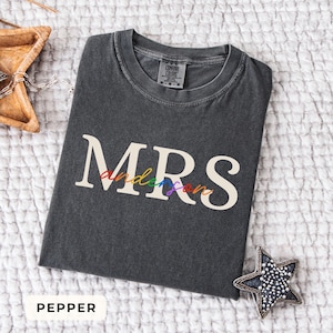 Custom Name Lesbian Wedding Shirt| Lesbian Couples Shirt| Custom Lesbian Wedding Gift| Lesbian Anniversary| LGBTQ Newlywed| Two Bride Tee