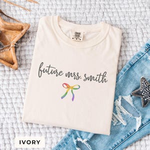 Custom Name Lesbian Wedding Shirt| Lesbian Couples Shirt| Custom Lesbian Wedding Gift| Lesbian Anniversary| LGBTQ Newlywed| Two Bride Tee