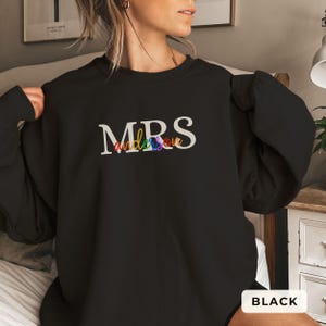 Custom Name Lesbian Wedding Sweatshirt| Lesbian Couples Gift| Custom Lesbian Wedding Gift| Lesbian Anniversary| LGBTQ Newlywed| Two Bride