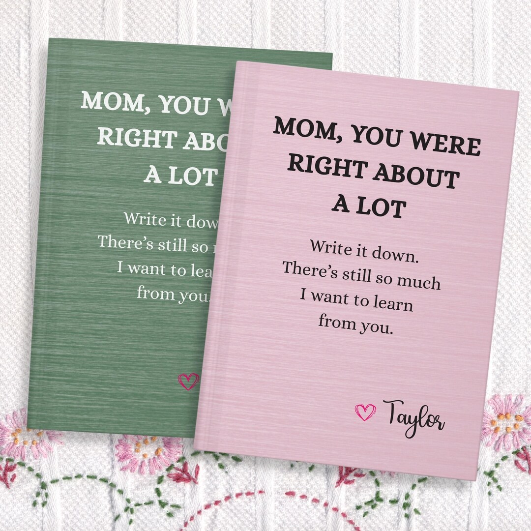 Personalized Mothers Day Gift, Custom Mama Journal, Birthday Gifts for ...