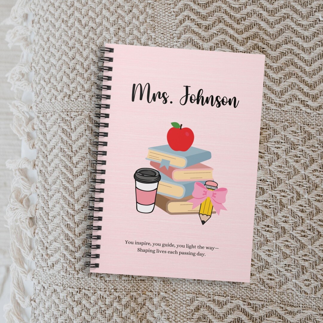 Personalized Teacher Notebook, Custom Thank You Gift for Teacher, End ...