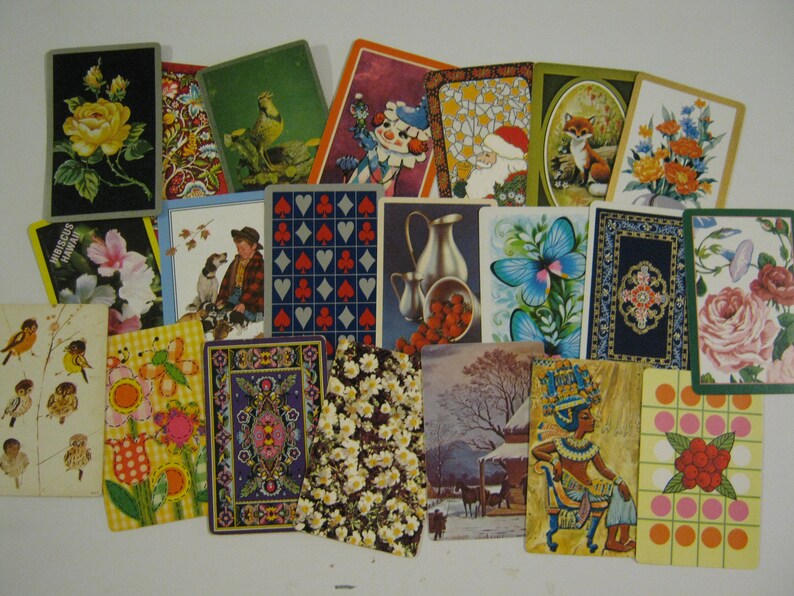 Vintage Playing Cards, Swap Cards, Craft Supply afbeelding 3