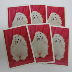 6 Vintage Playing Cards - Junk Journal Supply - Vintage Paper - Dog Playing Cards