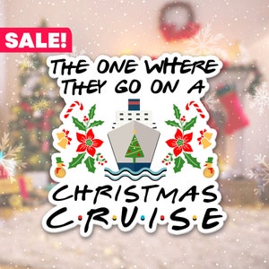 The One Where They Go On A Christmas Cruise Door Magnets, Cruise Door Decorations, Royal Caribbean Door Magnet, Disney Cruise Magnets