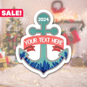 Personalized New Year Cruisin&#39; into 2024 Cruise Door Magnets, Cruise Door Decorations, Royal Caribbean Door Magnets, Disney Cruise Magnets
