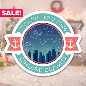 Personalized New Year Cruisin&#39; into 2024 Cruise Door Magnets, Cruise Door Decorations, Royal Caribbean Door Magnets, Disney Cruise Magnets