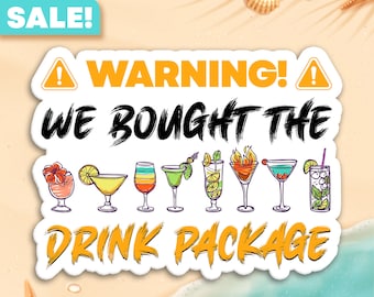 Warning, We Bought the Drink package Cruise Door Magnets, Cruise Door Decorations, Royal Caribbean Door Magnet, Disney Cruise Magnets