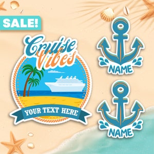 Personalized Cruise Door Magnet Set, Cruise Door Decorations, Royal Caribbean Door Magnet, Disney Cruise Magnets. Cruise SVG, Disney Cruise