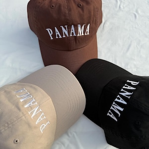 Panama Hat | Panama Ivory, Brown, Black Hat | Panameña Latina | Panamanian Baseball Cap