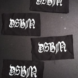 DSBM Patch - hand drawn on canvas cloth - sew on - depressive suicidal black metal, trve kvlt, atmospheric,  for battlejacket or vest