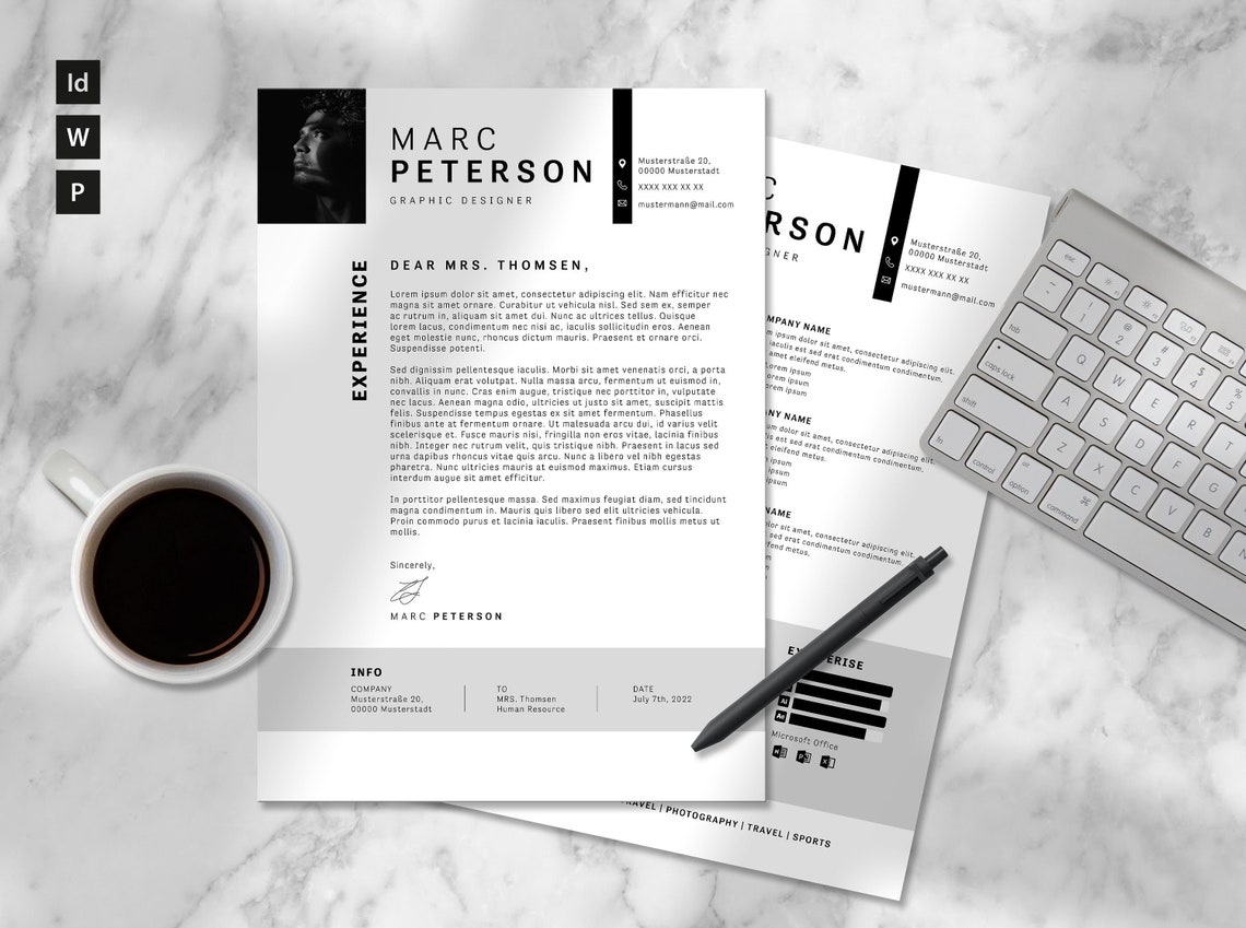 CV Template, Professional Application Template, Application Template ...