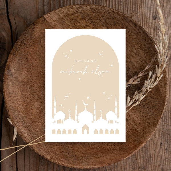 Bayram card A5h and A6h | to print yourself | Bayram gift card | Eid gift card | Bayram Hediyesi | Happy Bayram Day