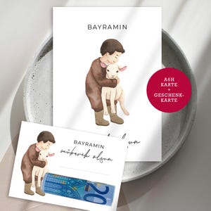 Bayram card A6h | Money card for Eid/Bayram A7q | to print yourself | Bayram gift card | Eid gift card | Bayram Hediyesi