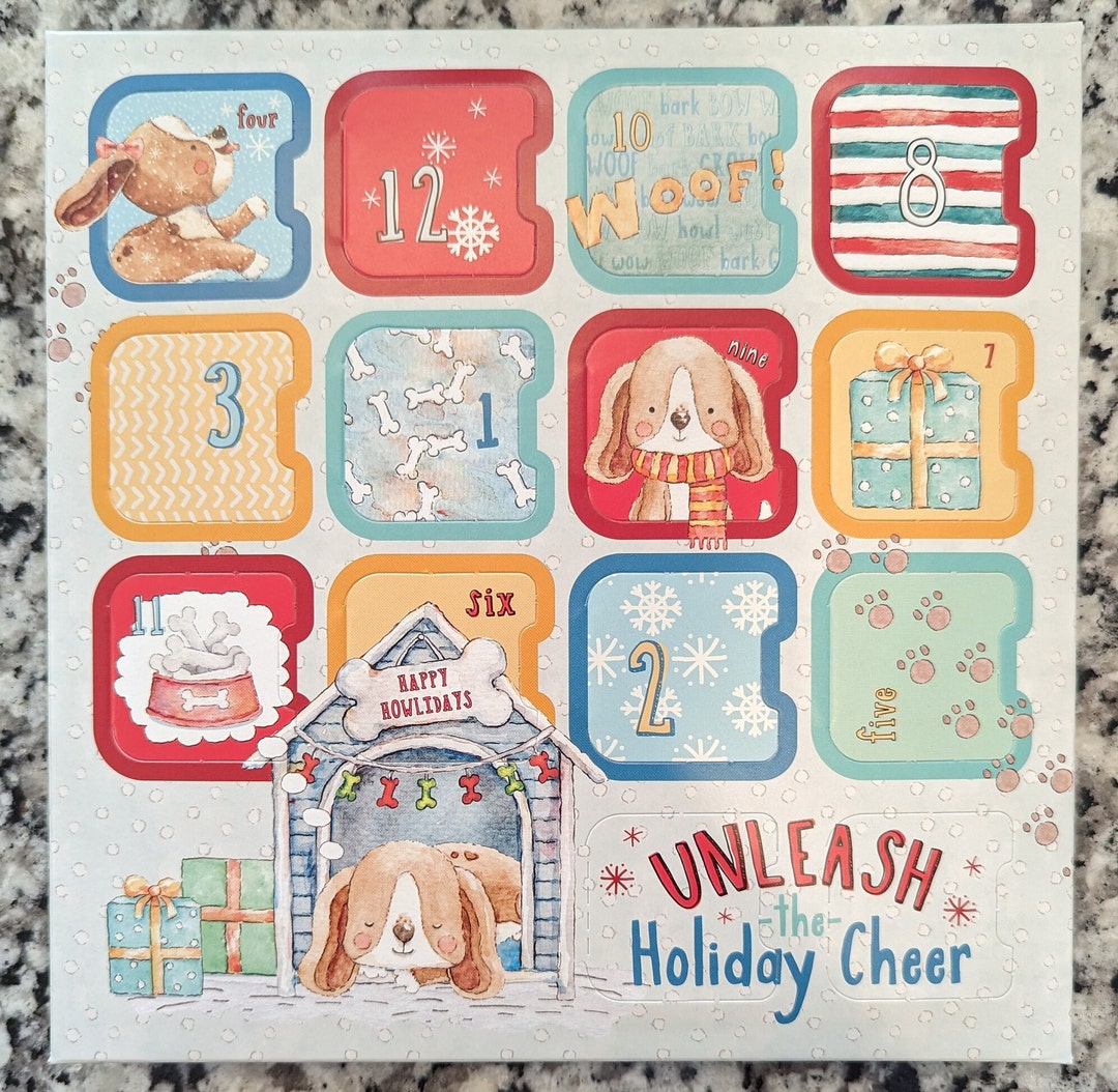 12 Days of Christmas Dog Treat Advent Calendar With TWO Bonus Treats