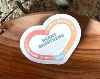 Vinilo adhesivo "Respiración del corazón": Estrategia de autocuidado consciente