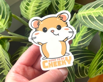 Pegatina de hámster travieso: divertida calcomanía de roedor