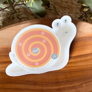 Actividad de atención plena para niños / Ejercicio de calma / Técnica de respiración en espiral / Pegatina "Lento como un caracol"