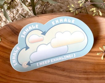 Vinilo adhesivo "Respiración en la nube": herramienta para la terapia del suspiro fisiológico