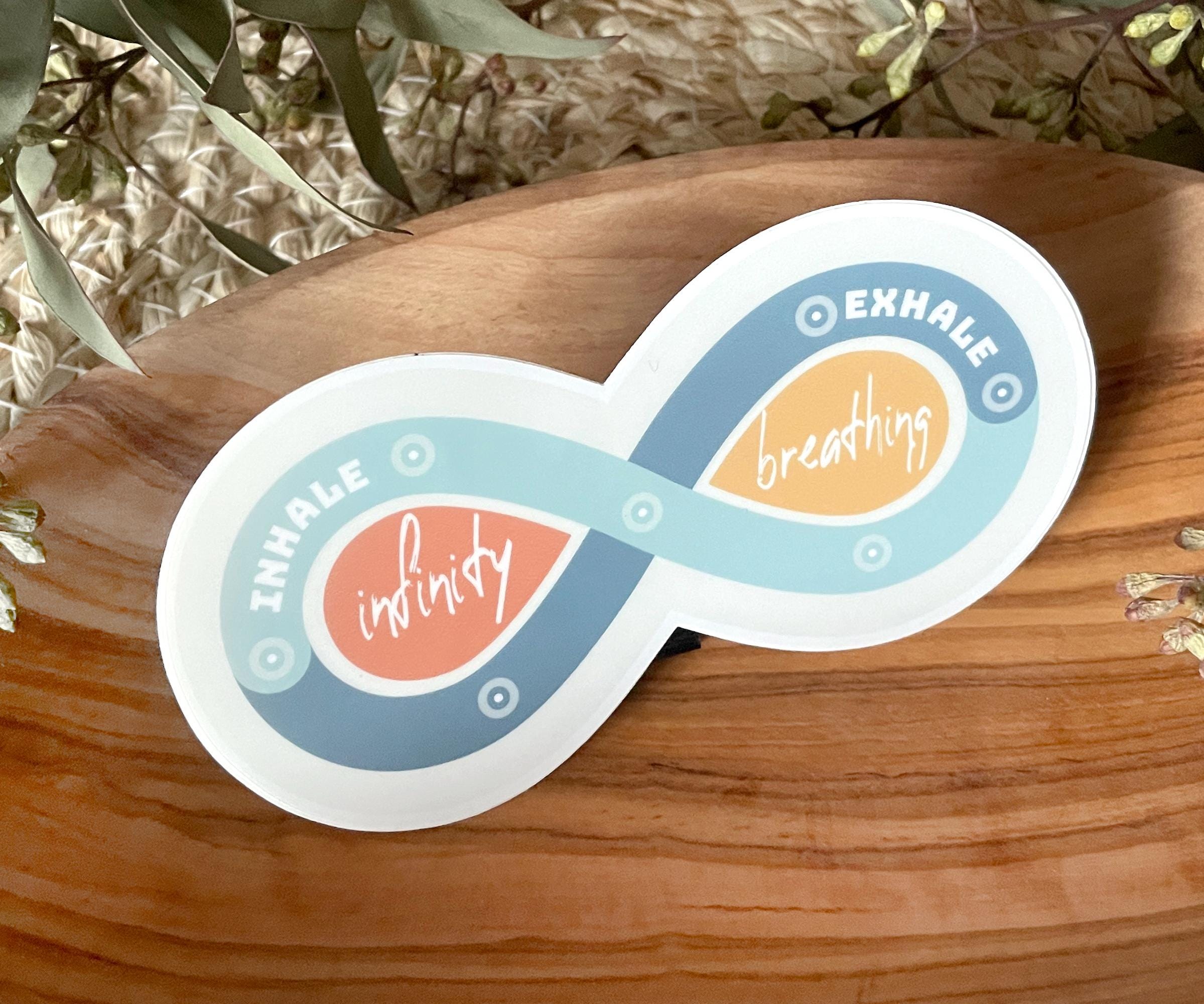 Infinity Breathing Sticker | Endless Breath | Inhale Exhale | Breathe Deeply | Continuous Breath | Mindful Relaxation and Renewal